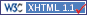 Valid xhmtl 1.1